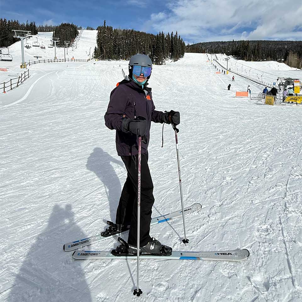 Dr Al-Khatib skiing